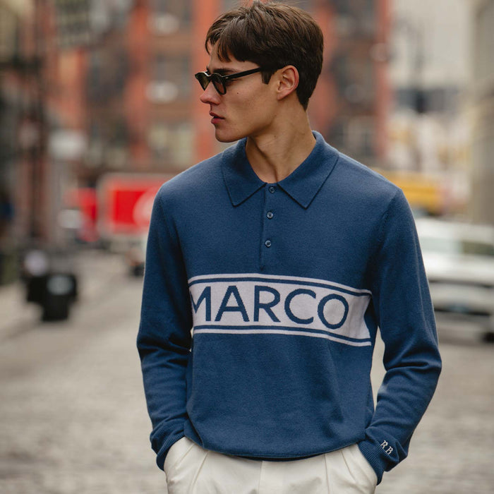 Cashmere Marco Polo Sweater Blue