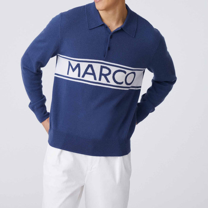 Cashmere Marco Polo Sweater Blue