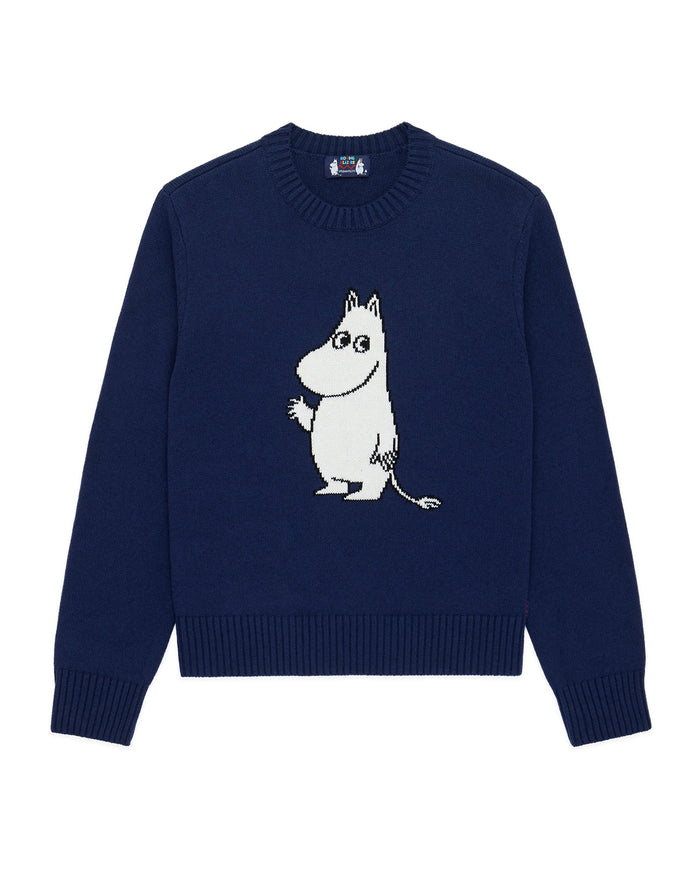 Cashmere Moomin Icon Sweater Navy