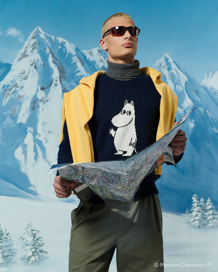 Cashmere Moomin Icon Sweater Navy