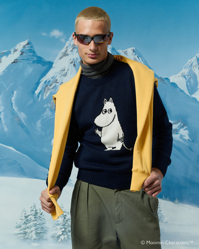 Cashmere Moomin Icon Sweater Navy