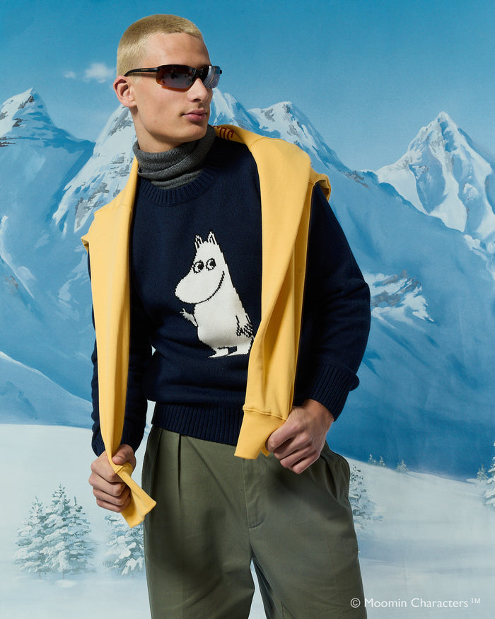 Cashmere Moomin Icon Sweater Navy