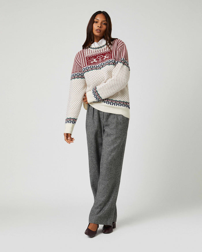 Cashmere Nordic Fairisle Sweater Cream