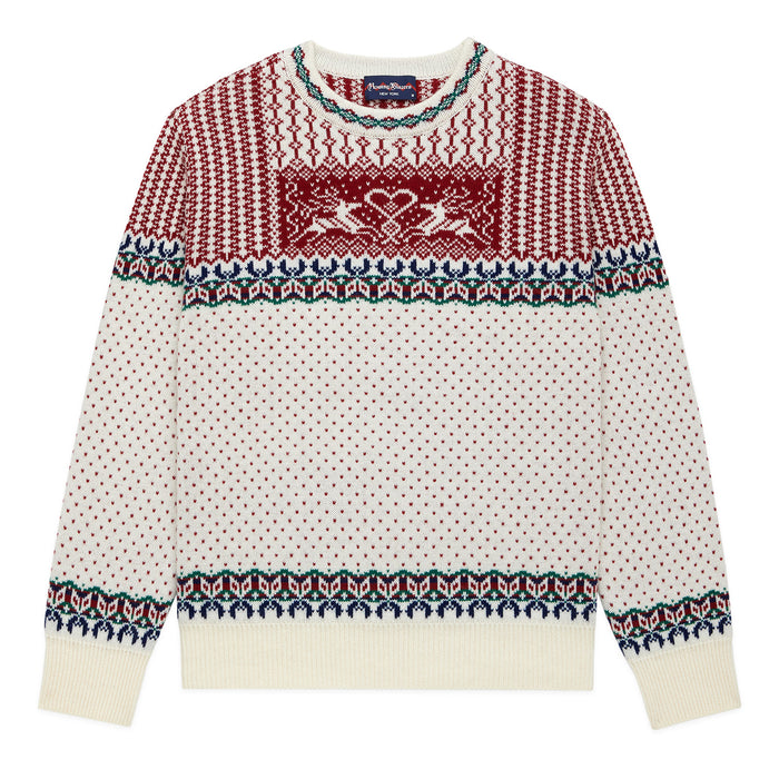 Cashmere Nordic Fairisle Sweater Cream