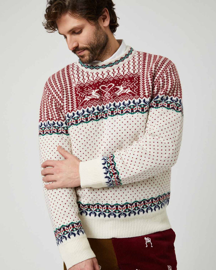 Cashmere Nordic Fairisle Sweater Cream