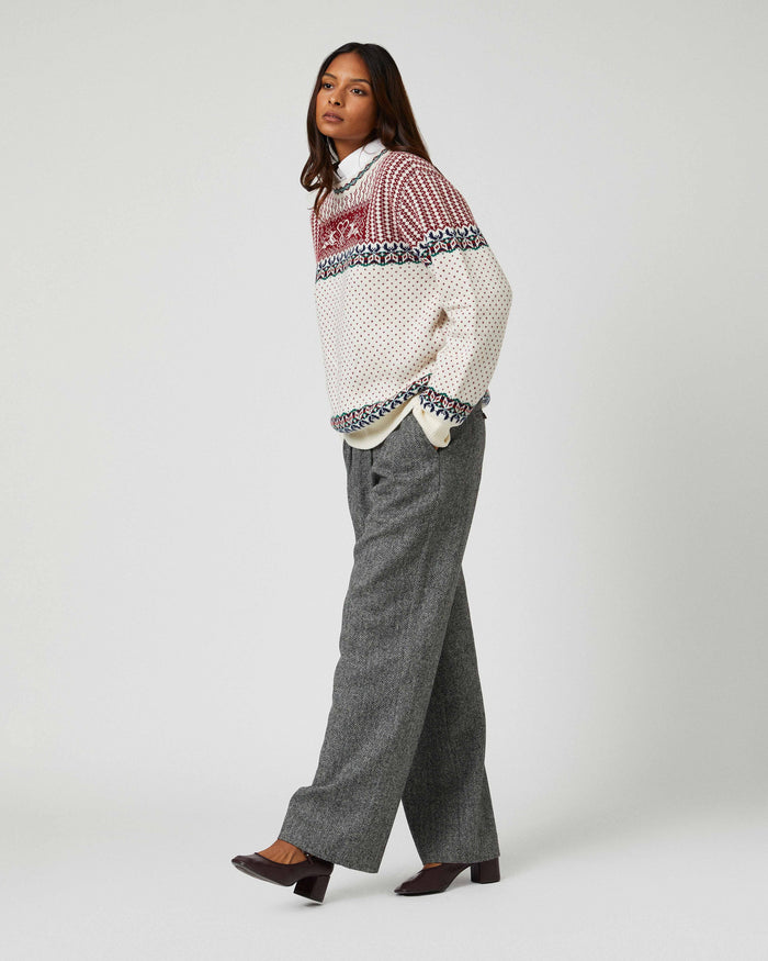 Cashmere Nordic Fairisle Sweater Cream