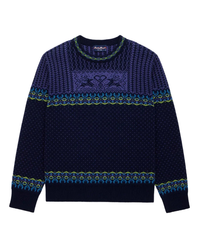 Cashmere Nordic Fairisle Sweater Navy