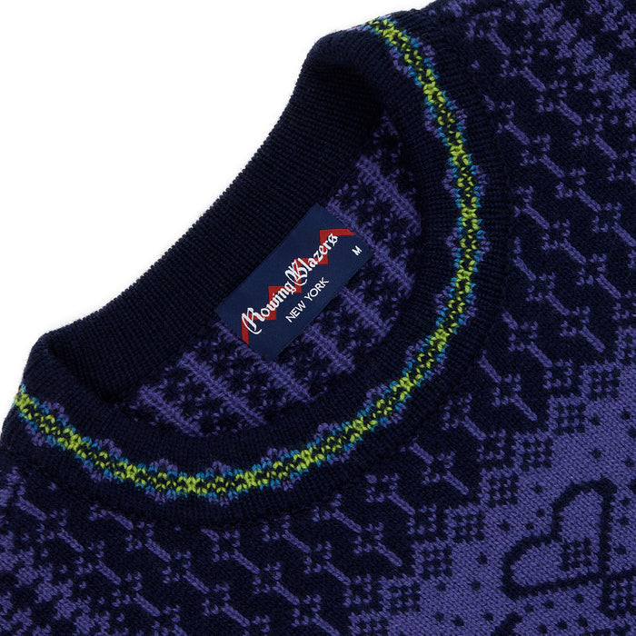 Cashmere Nordic Fairisle Sweater Navy