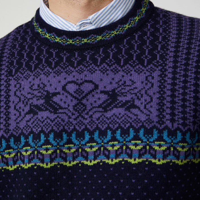 Cashmere Nordic Fairisle Sweater Navy