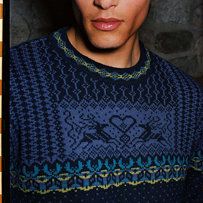 Cashmere Nordic Fairisle Sweater Navy