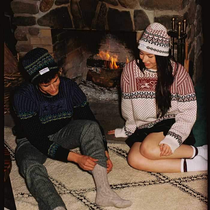 Cashmere Nordic Fairisle Sweater Navy