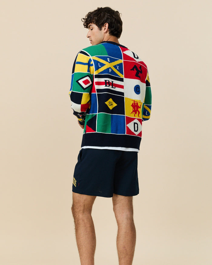 Cashmere Sailing Flag Sweater Multicolor