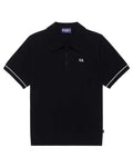 Cashmere Short Sleeve Polo Black
