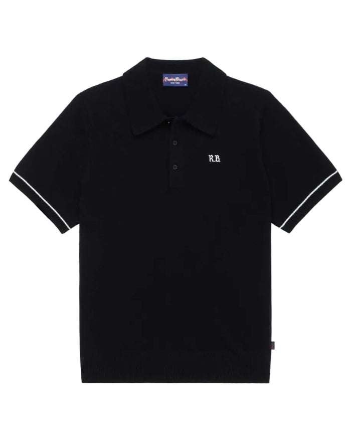 Cashmere Short Sleeve Polo Black