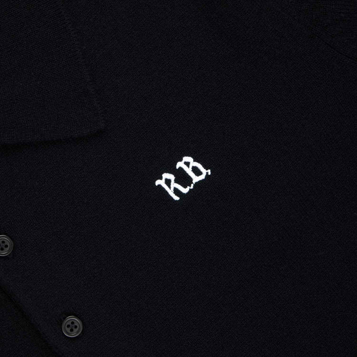 Cashmere Short Sleeve Polo Black