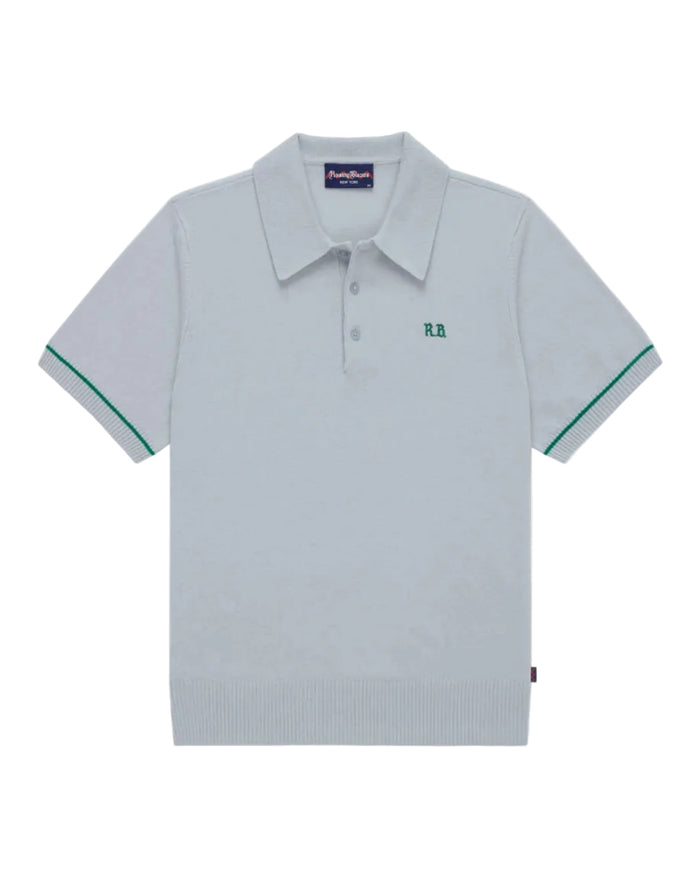 Cashmere Short Sleeve Polo Light Grey