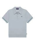 Cashmere Short Sleeve Polo Light Grey