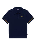 Cashmere Short Sleeve Polo Navy