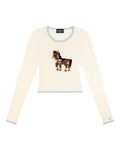 Cashmere Show Pony Sweater Cream