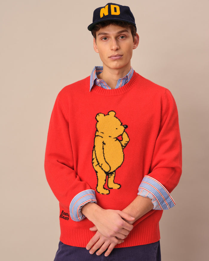 Cashmere Winnie-the-Pooh Sweater Red