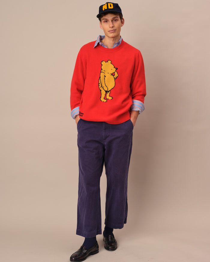 Cashmere Winnie-the-Pooh Sweater Red