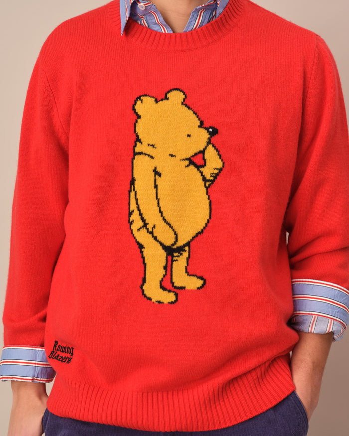Cashmere Winnie-the-Pooh Sweater Red