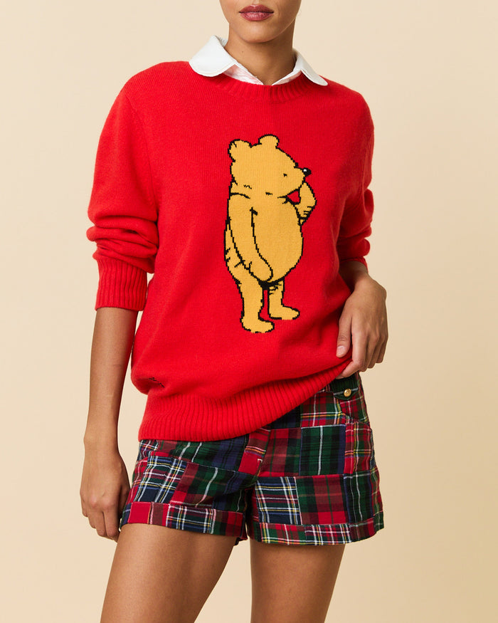 Cashmere Winnie-the-Pooh Sweater Red