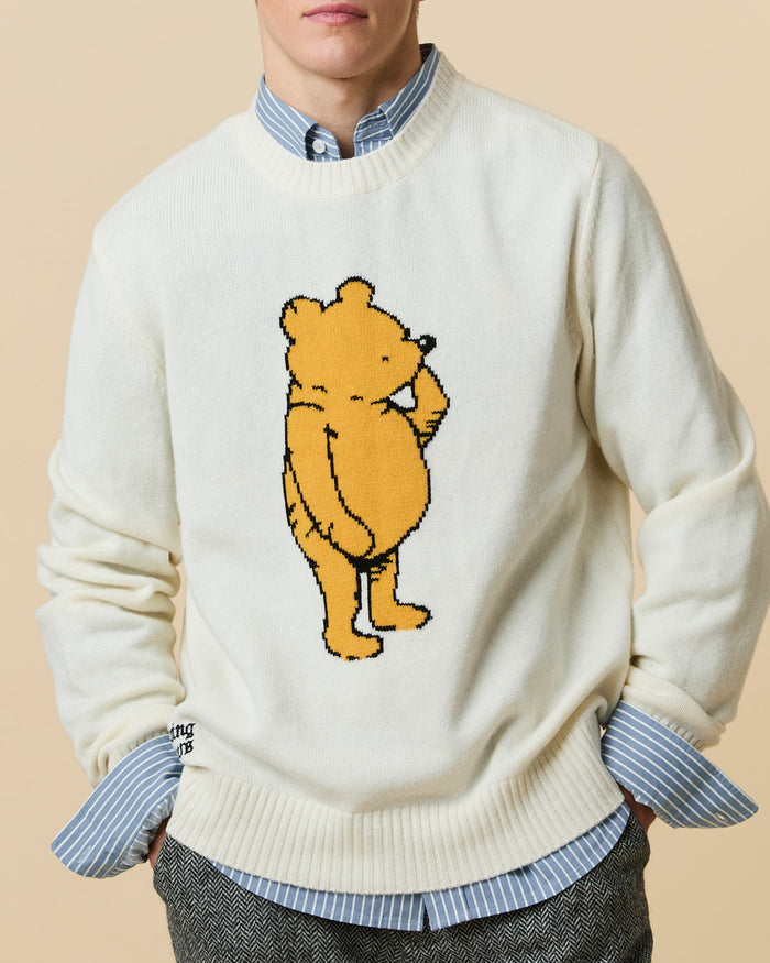 Cashmere Winnie-the-Pooh Sweater White
