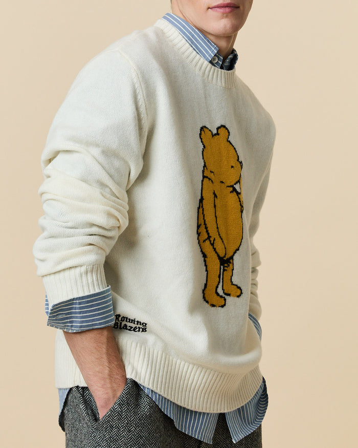 Cashmere Winnie-the-Pooh Sweater White