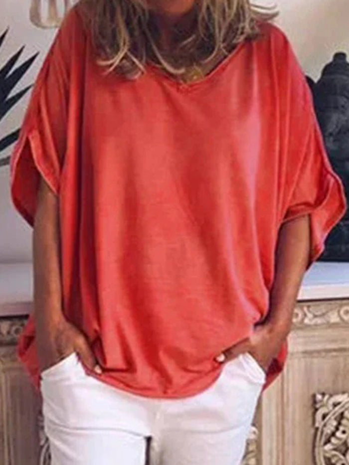 Casual Cotton Short Sleeve T-shirt Top