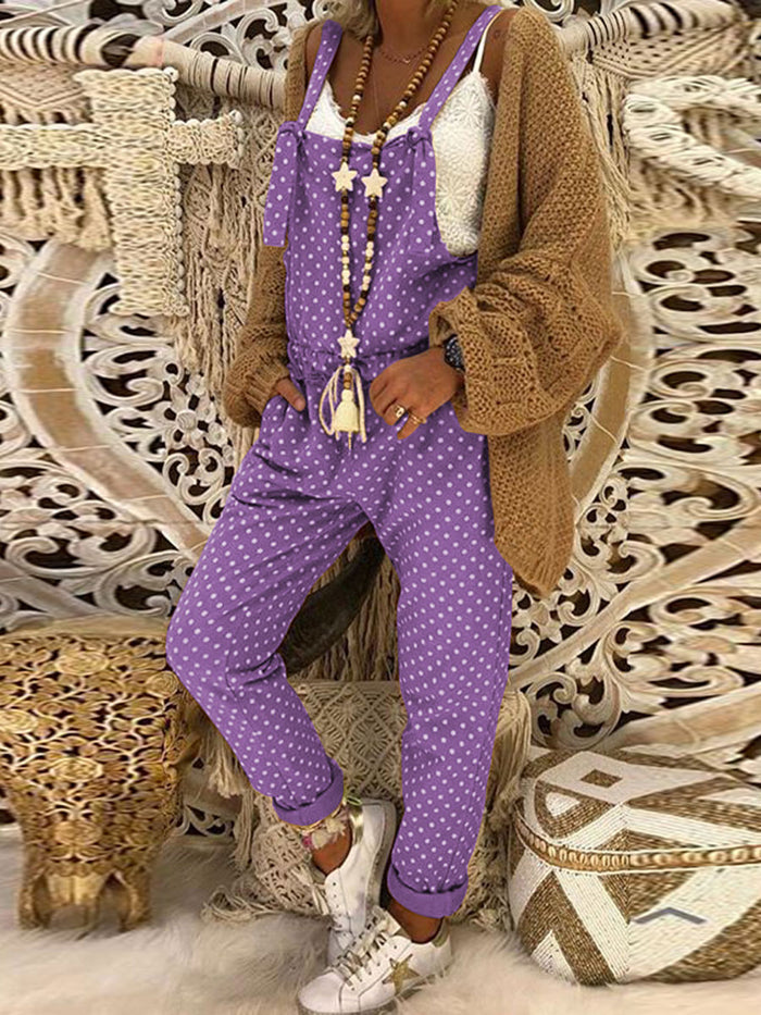 Casual Dot printing Summer Leisure Jumpsuit