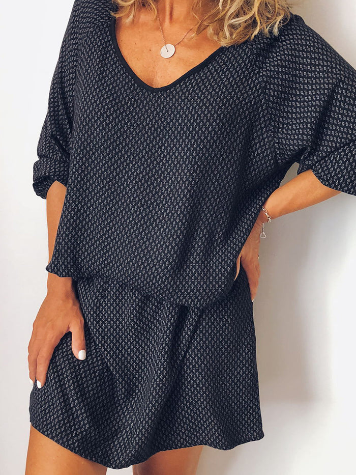 Casual Fashion V-Neck Dress