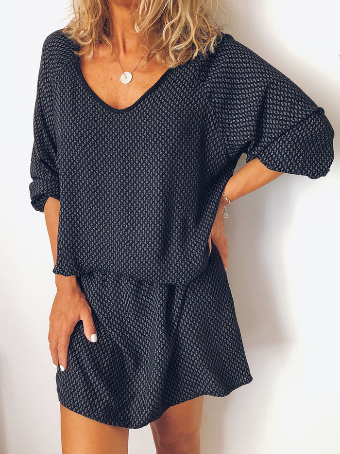 Casual Fashion V-Neck Dress