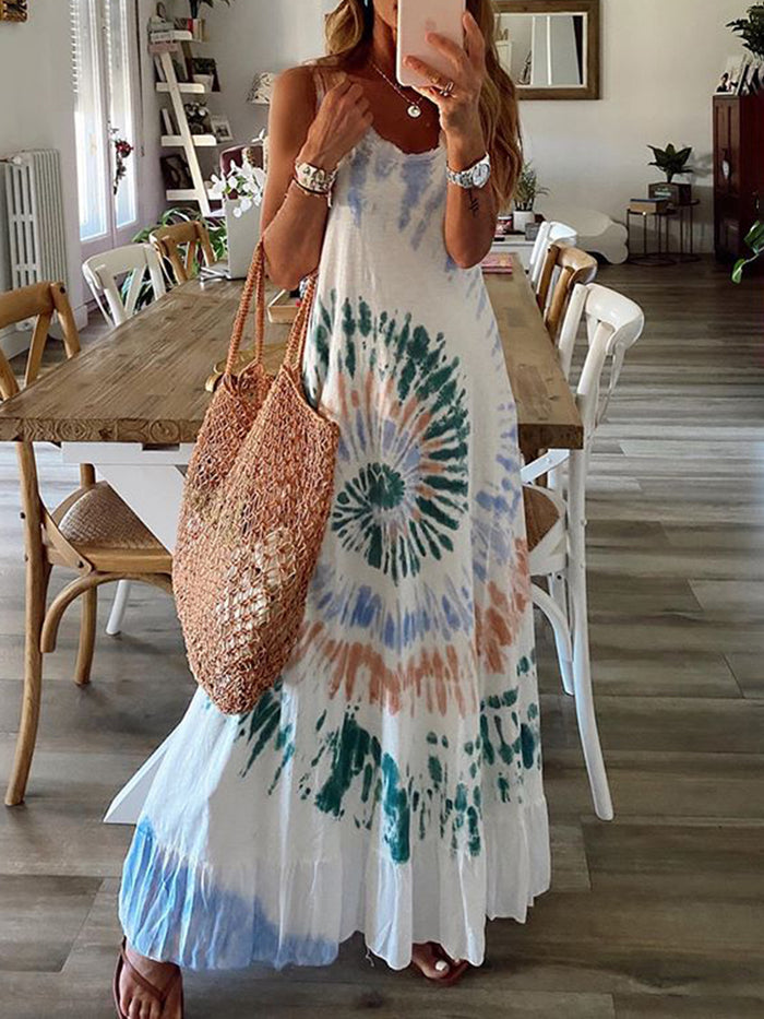 Casual Fashion Vest Maxi Dress for Vacation