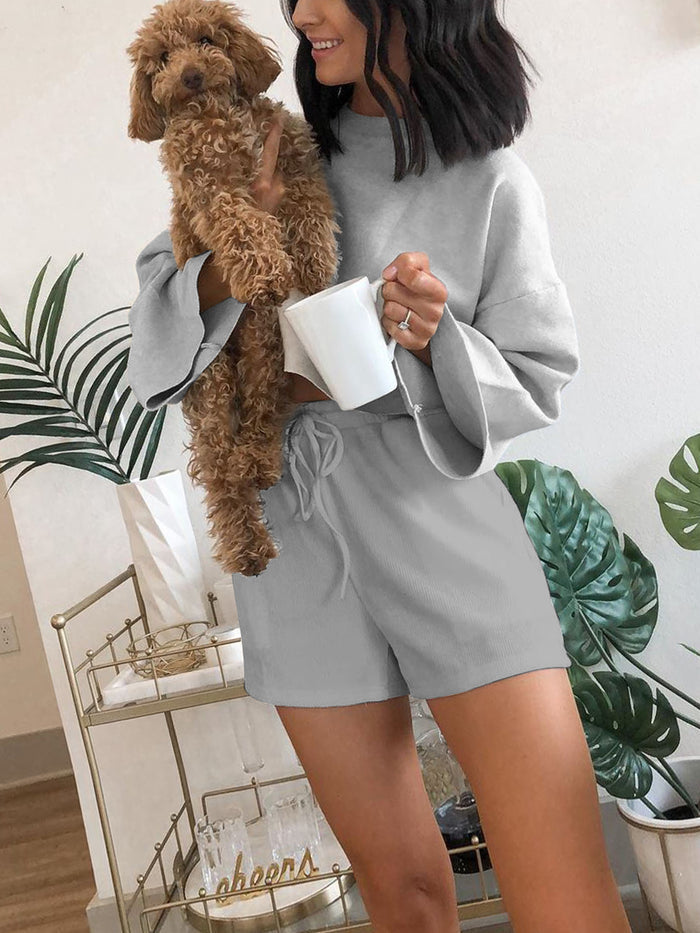 Casual Home Loose Long Sleeve Two-piece Suit