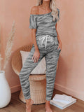 Casual Loose Camouflage Pregnant Women Two-piece Suit