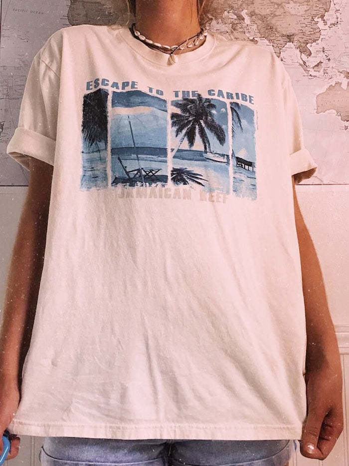 Casual Loose Coconut Short-sleeved T-shirt