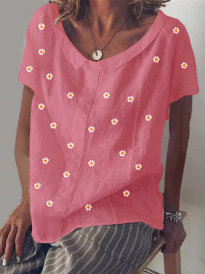 Casual Loose Print Top