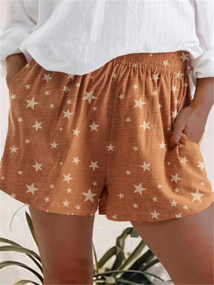 Casual Loose Star Print ShortsCasual Loose Star Print Shorts