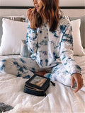 Casual Loose Sweater Pants Tie Dye Suit