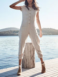 Casual Short Sleeve Jumpsuit