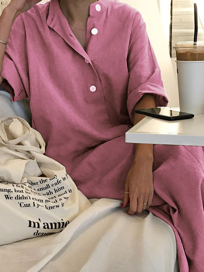 Casual Solid Color Dress