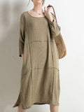 Casual Solid Color Fashion Line Split Dress