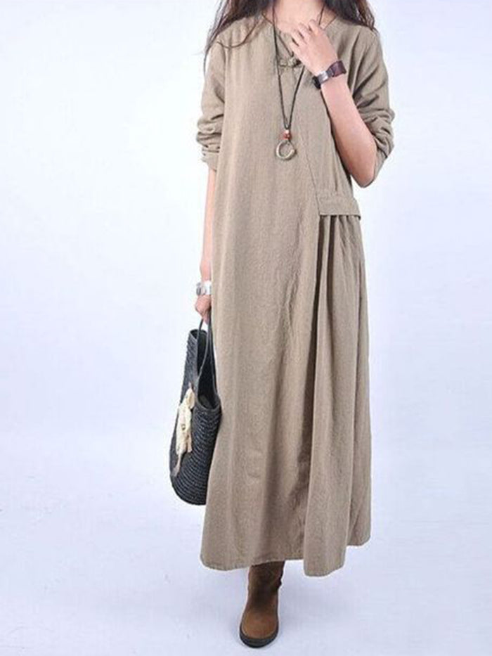 Casual Solid Color Fashion Wild Dress