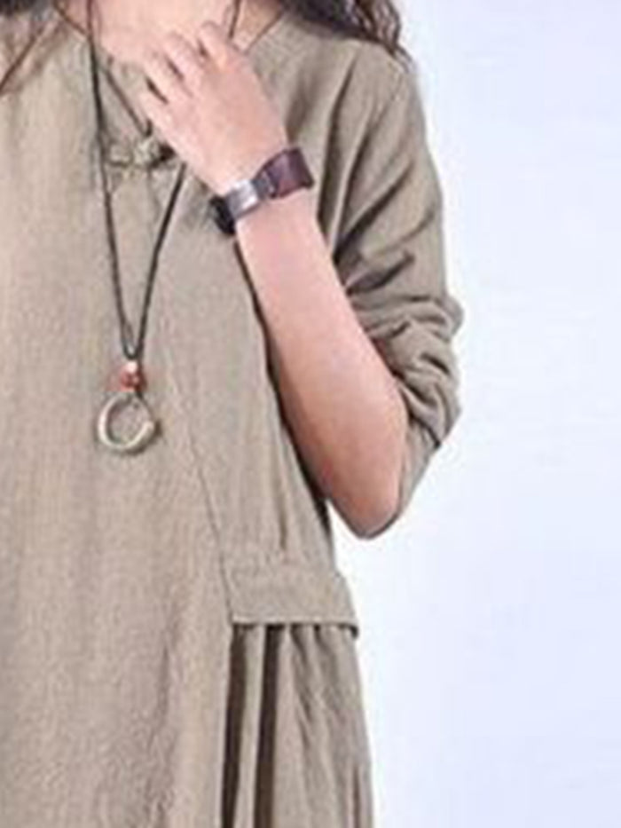 Casual Solid Color Fashion Wild Dress