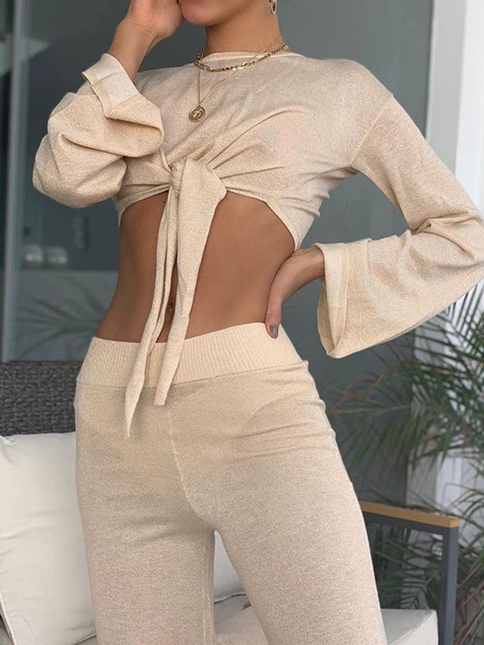 Casual Solid Color Slim Two-piece Suit
