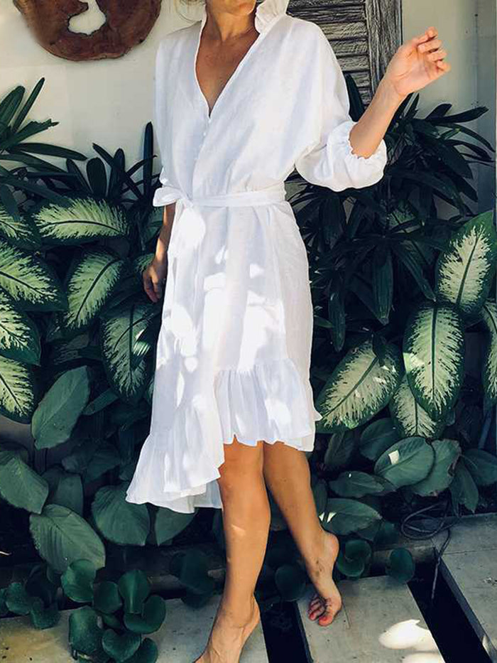 Casual V-Neck Dress