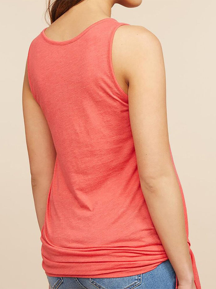 Casual V-neck Printed Maternity Vest Top