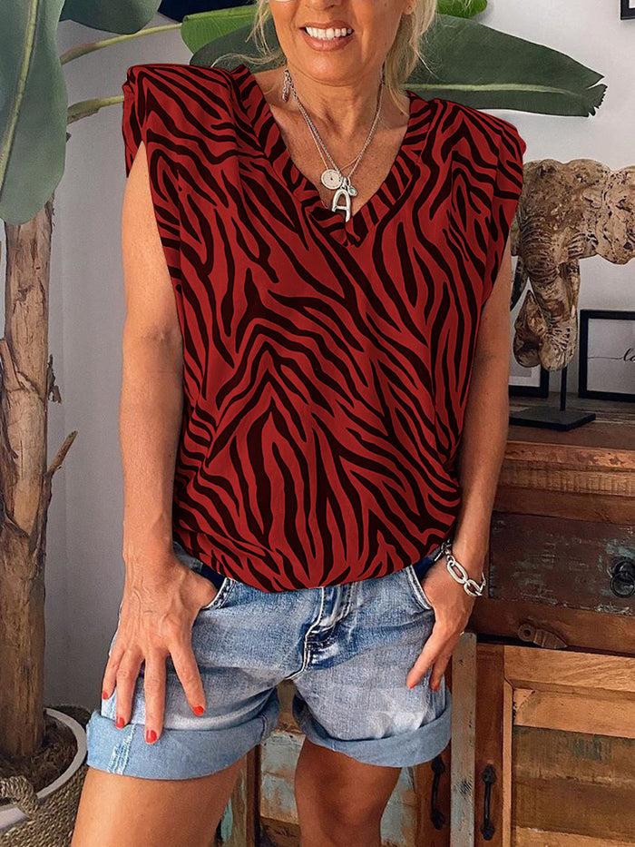 Casual Zebra Print T-Shirt