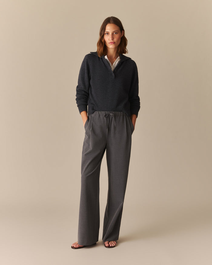 Cath Pinstripe Pant Gray Gray / XL